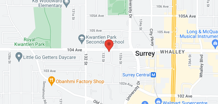 map of 2602 13318 104 AVENUE